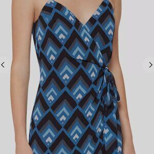 Club Monaco Abstract-Print Wrap Romper